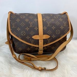 100% Authentic Louis Vuitton Monogram Saumur 30